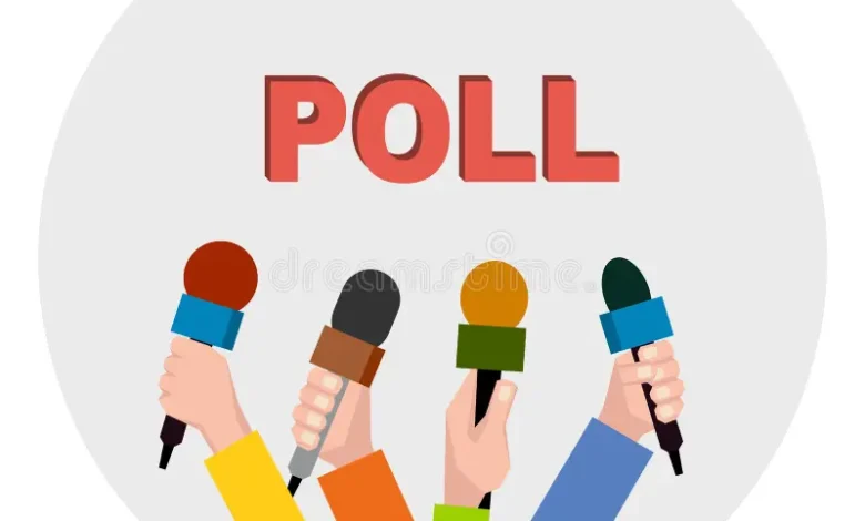 image presented badge opinion poll vector illustration 90662917